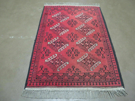 3' X 4' Vintage Fine Handmade Turkoman Bokhara Yamud Rug Carpet Nice