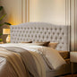 Luxury Linen Upholstered King Headboard with Easy Assembly
