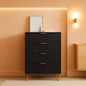 Four Drawer Dresser With Industrial Metal Legs Black