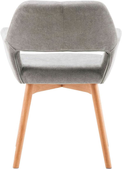 Mid Century Modern Upholstered Accent Chair Gray No Wheels