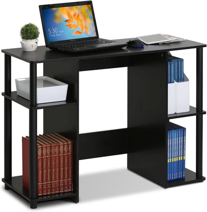 JAYA Computer Study Desk With Open Storage Espresso Finish