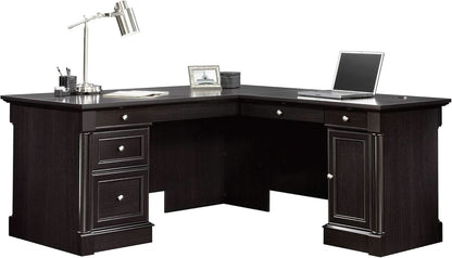 Elegant L-Shaped Desk with Spacious Surface in Wind Oak