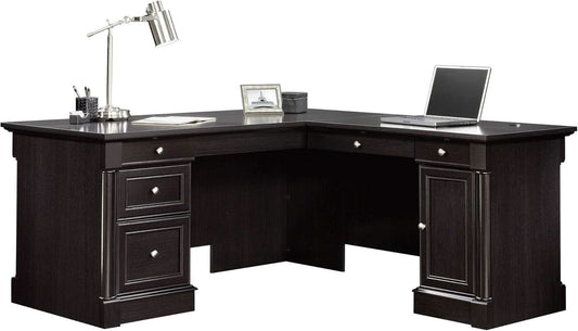 Elegant L-Shaped Desk with Spacious Surface in Wind Oak