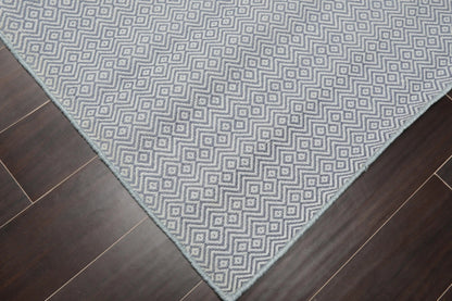 Multi Size Tone on Tone Blue Hand Tufted Wool Modern & Contemporary Oriental Area Rug