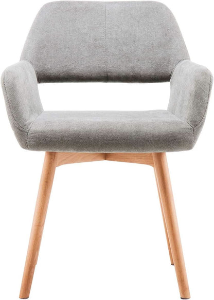 Mid Century Modern Upholstered Accent Chair Gray No Wheels