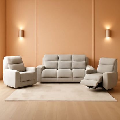 Rainwood Wallhugger Power Reclining 3 Piece Dove Gray