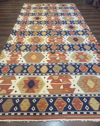 Turkish Kilim Rug 8x11, Handmade, Wool, Nourison Rug