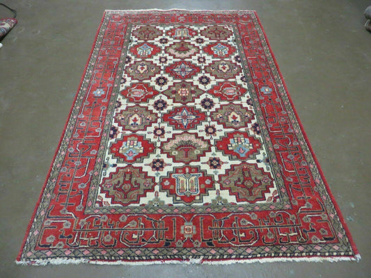 4' X 6' Antique Handmade Turkish Anatolian Wool Rug Vegetable Dyes