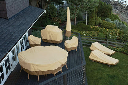 Waterproof 13ft Offset Umbrella and Frame Cover Set