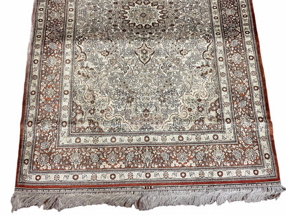 4' X 6' Vintage Fine Handmade Chinese Oriental Silk Rug 400 KPSI Wow