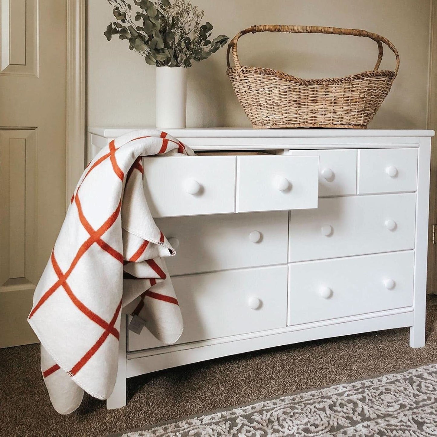 White Six Drawer Dresser For Nursery Organization Solutions