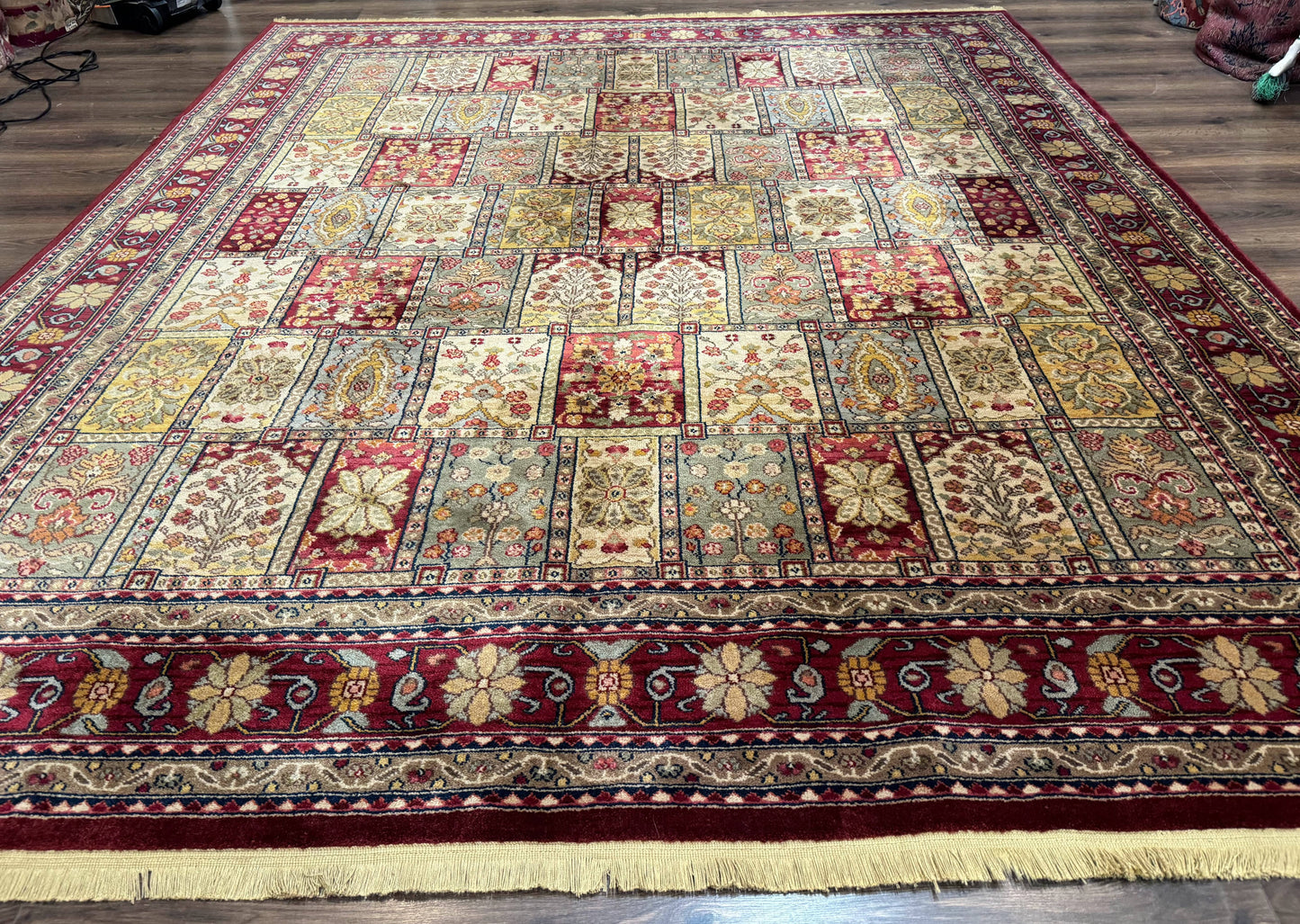 Karastan Bakhtiyari Rug 8.8 x 10, Antique Legends Karastan Wool Carpet #2200-202, Multicolor Panel