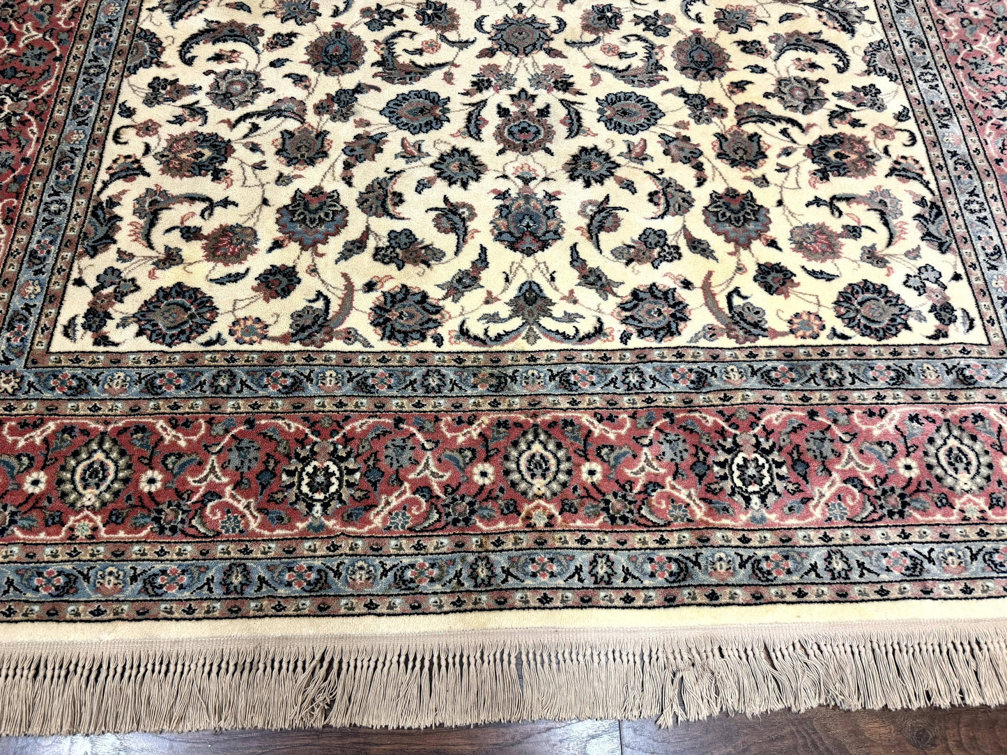 Karastan Rug 8.8 x 12, Ivory Rose Ka'shan #768, Wool Pile Karastan Carpet, Original 700 Series, Rare, Discontinued, Vintage
