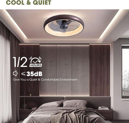 20 Inch Ceiling Fan With Dimmable Led Lights And Remote