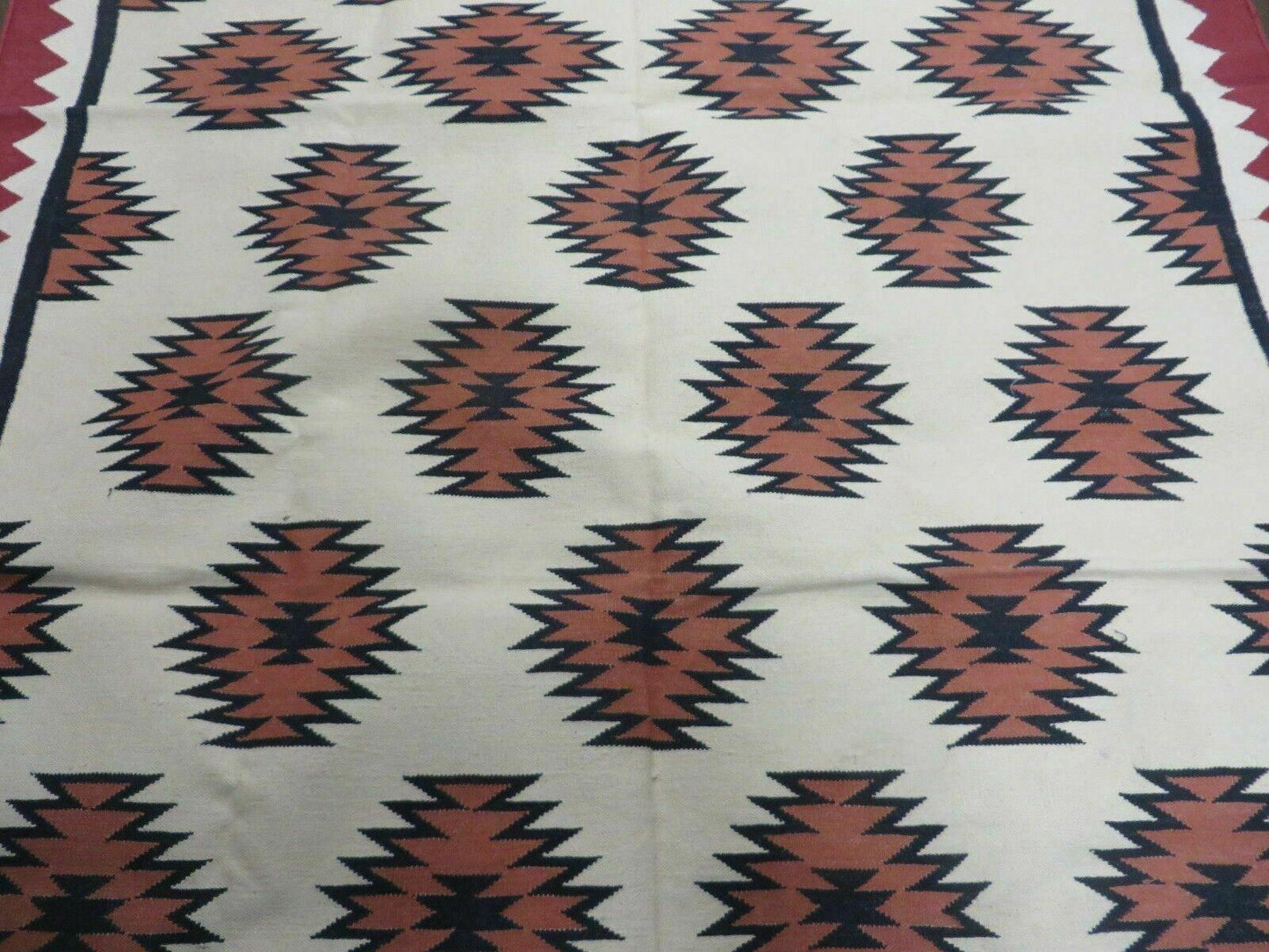 5' X 8' Hand Woven Wool Rug Contemporary Kilim Dhurrie Modern Oriental Area Rug