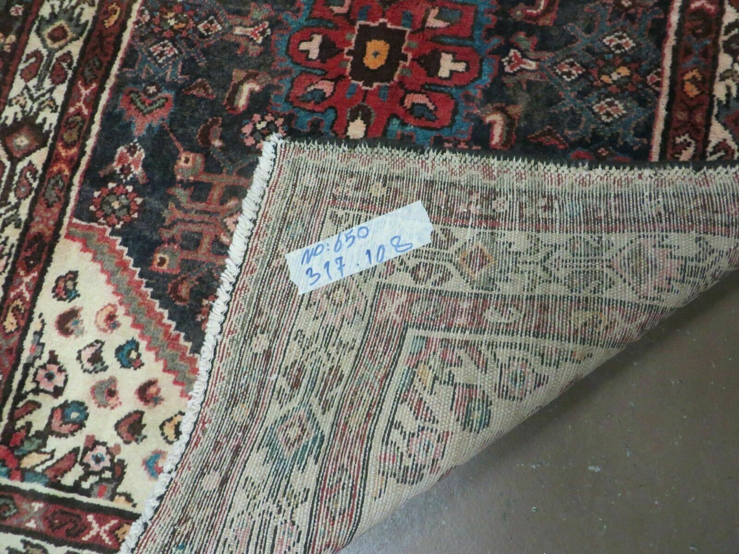 3' 6" X 10' 3" Antique Handmade Turkish Wool Runner Rug