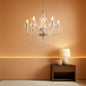 2 Pack 5 Light Crystal Pendant Lights Plug In With Clear Cord And On Off Switch Chandelier
