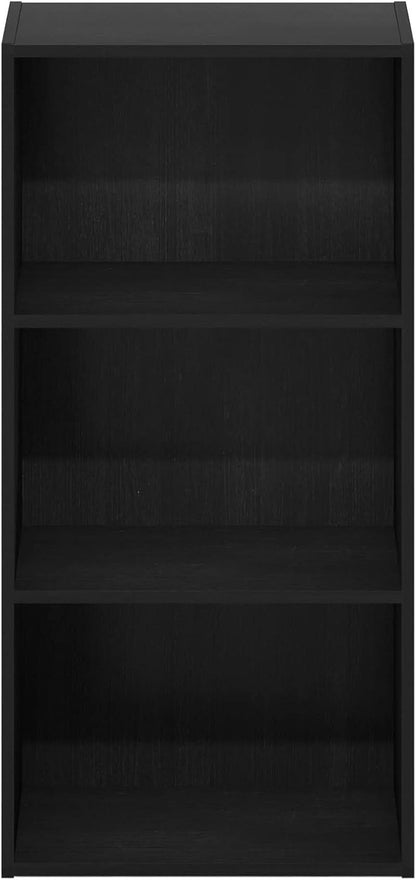 Luder 3 Tier Open Shelf Bookcase Blackwood Wood Finish
