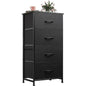 Charcoal Finish Dresser With 4 Drawers For Bedroom Storage