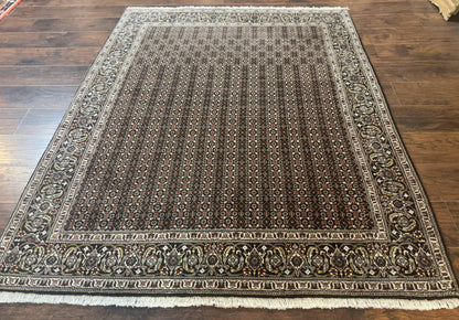Persian Tabriz Rug 5x7, Black, Allover Pattern