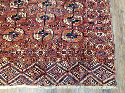 4x7 Antique Yamud Rug Russian Rug Turkoman Rug Fine Weave Rug