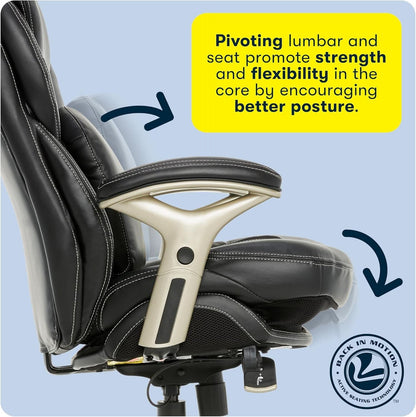 Ergonomic Office Chair Back In Motion Lumbar Support Black