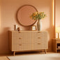 Natural Oak Dresser With Faux Marble Top Bedroom Furniture