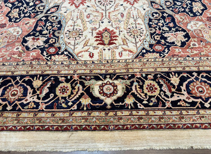 Large Palace Sized Stark Carpet 13x19, Traditional Wool Handmade Rug, Beige