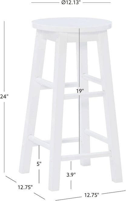 Zeke White 24 Inch Counter Stool Modern Kitchen Seating