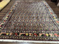 Persian Rug 8x11, Boteh Design, Repeated Paisleys, Persian Kurdish Rug, Bird Pictorials, Rare Antique Persian Kurdish Sannadaji Carpet