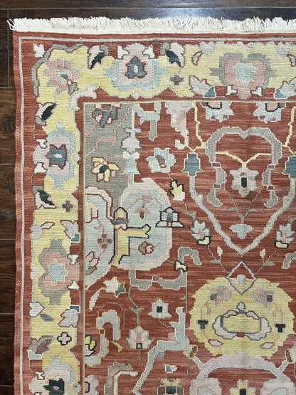 Turkish Flatweave Kilim Rug 4x6, Geometric Wool Handmade Carpet, Vintage