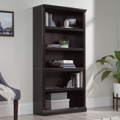 Estate Black 5 Shelf Bookcase 35.28 x 13.23 x 69.76 Inches