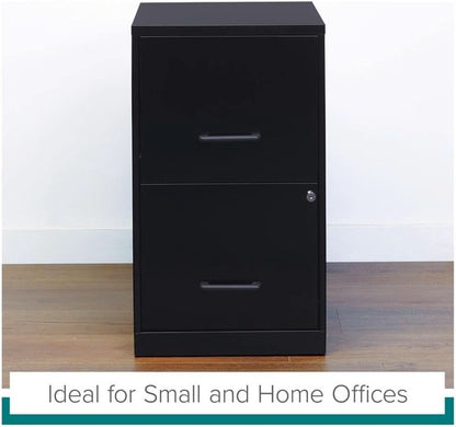 Metal 2 Drawer Letter File Cabinet Black Office Storage
