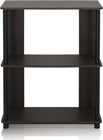 Jaya 3 Tier Walnut Bookcase Display Rack for Living Room