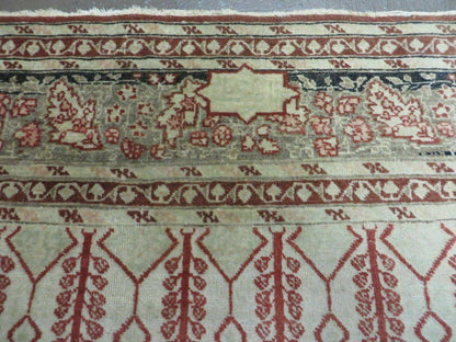 4' X 6' Antique Handmade Turkish Tree Of Life Oriental Wool Rug Birds Red