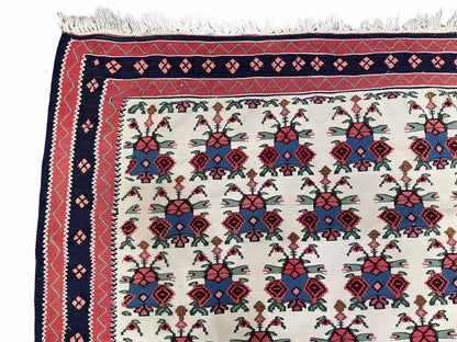 3x5 Vintage Kurdish Senneh Kilim Rug 3 x 5 Heirloom Rug Flatweave Antique Rug Playroom Rug Collectible Rug Beige Kilim