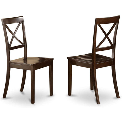 7 Piece Dining Table Set With 6 Chairs Wood Finish