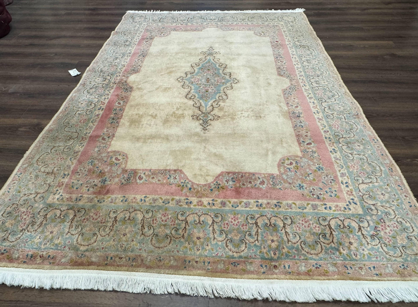 Persian Kerman Rug 6x9, Pastel Colors, Semi Open Field