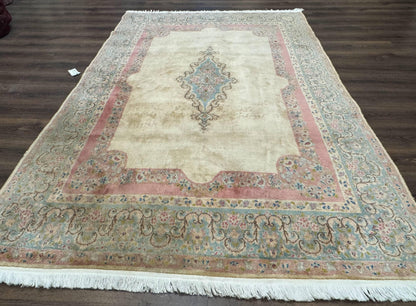 Persian Kerman Rug 6x9, Pastel Colors, Semi Open Field
