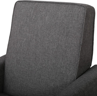 Emmie Fabric Recliner Set Of 2 In Smoke And Dark Brown