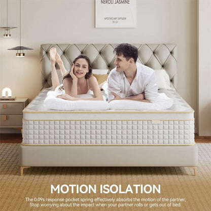 King Hybrid Mattress Twelve Inches CertipurUS Memory Foam