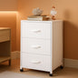 White Dresser With 3 Drawers And Wheels Wood Top Storage