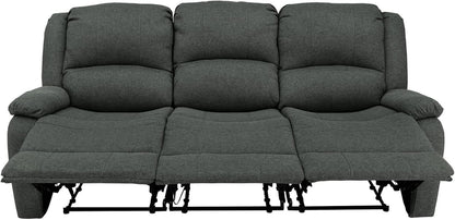 80-Inch RV Triple Recliner Sofa With Convertible Console