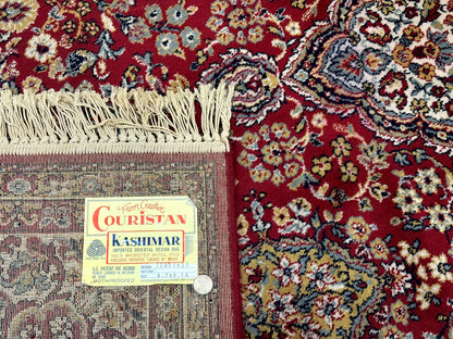 Persian Wool Rug 7x10, Couristan Carpet, Belgium Power Loomed Rug, Red, Floral, Traditional