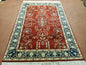 4' X 6' Vintage Handmade Pakistani Rug Highly Detailed Red