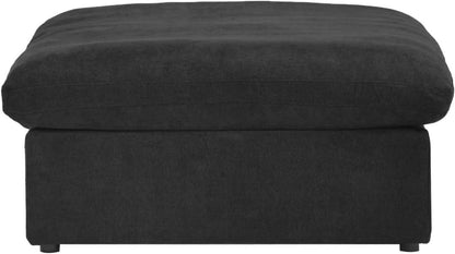 Black Storage Ottoman With Removable Cushion Covers