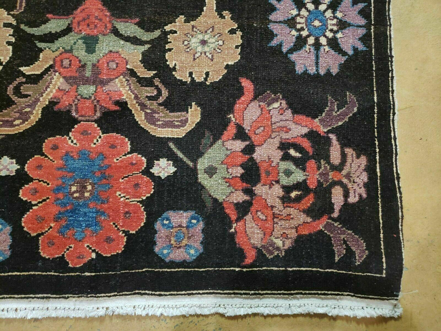 4' 5" X 16' 1" Antique Karabagh Caucasian Rug Handmade Wool Carpet Organic Dye