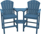 Widened Tall Adirondack Chairs Set with Double Tray