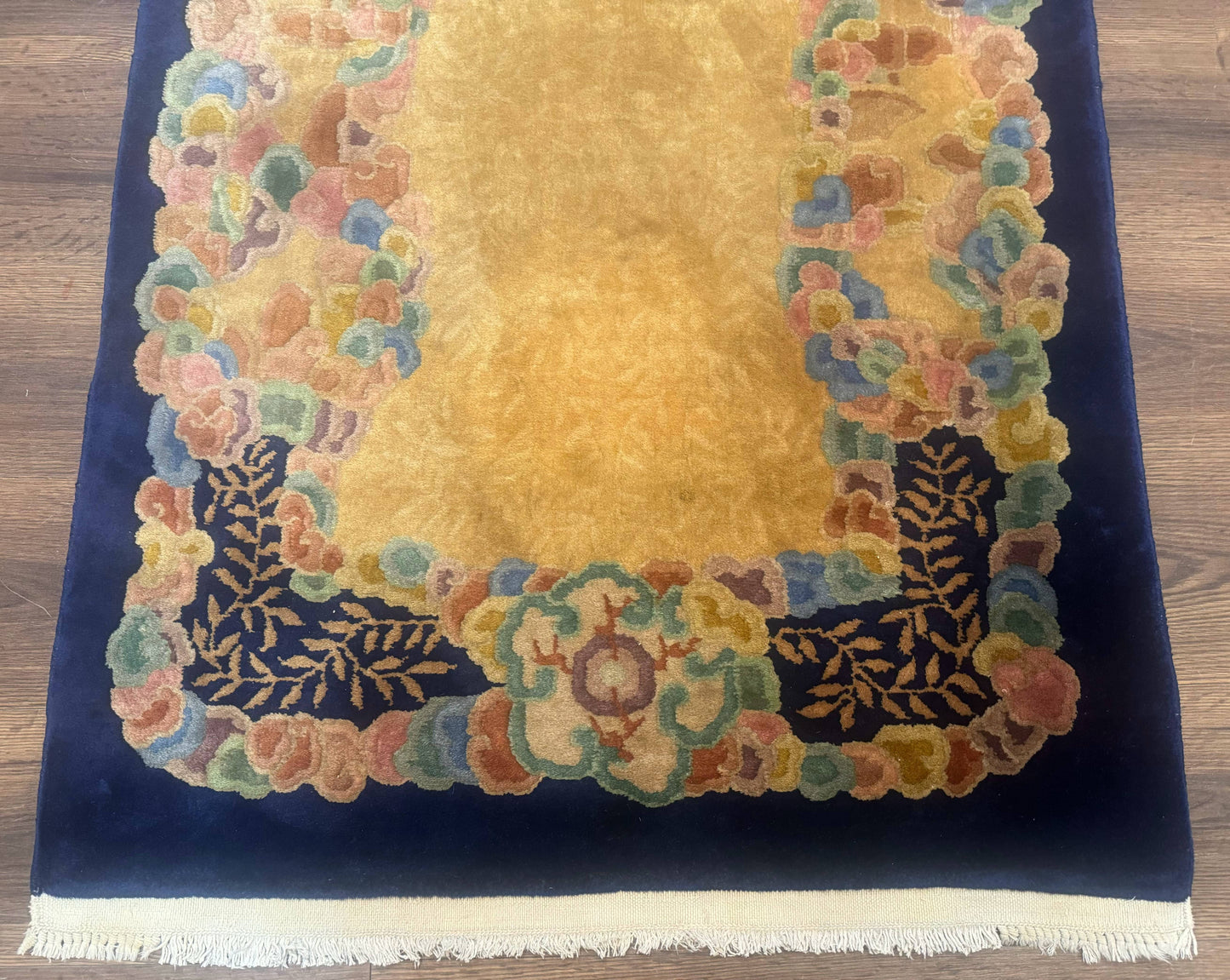 Chinese Wool Rug 3x5, Vintage Carpet, Handmade