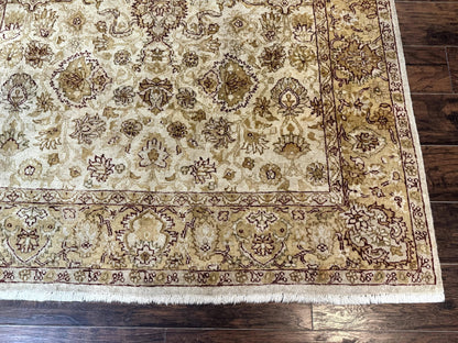 Turkish Oushak Rug 6x9, Vintage, Beige
